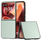 For Motorola Razr 60 Ultra PU Leather Black Frame Full Coverage Phone Case(Light Green) - 1