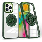 For iPhone 16 Pro Max Magnetic Rotating Ring Holder Phone Case(Dark Green) - 1