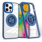 For iPhone 16 Pro Max Magnetic Rotating Ring Holder Phone Case(Dark Blue) - 1