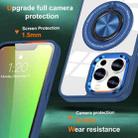 For iPhone 16 Pro Max Magnetic Rotating Ring Holder Phone Case(Dark Blue) - 2