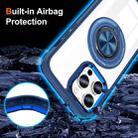 For iPhone 16 Pro Max Magnetic Rotating Ring Holder Phone Case(Dark Blue) - 3