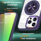 For iPhone 16 Pro Max Magnetic Rotating Ring Holder Phone Case(Dark Purple) - 2