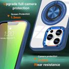 For iPhone 16 Pro Magnetic Rotating Ring Holder Phone Case(Dark Blue) - 2