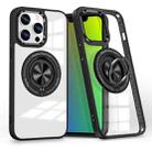 For iPhone 15 Pro Max Magnetic Rotating Ring Holder Phone Case(Black) - 1