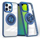 For iPhone 15 Pro Max Magnetic Rotating Ring Holder Phone Case(Dark Blue) - 1