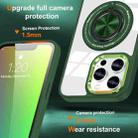 For iPhone 15 Pro Magnetic Rotating Ring Holder Phone Case(Dark Green) - 2