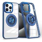 For iPhone 15 Pro Magnetic Rotating Ring Holder Phone Case(Dark Blue) - 1