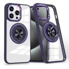 For iPhone 15 Pro Magnetic Rotating Ring Holder Phone Case(Dark Purple) - 1