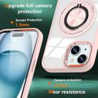 For iPhone 14 Plus Magnetic Rotating Ring Holder Phone Case(Pink) - 2