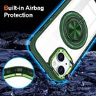 For iPhone 14 Plus Magnetic Rotating Ring Holder Phone Case(Dark Green) - 3