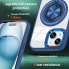 For iPhone 14 Plus Magnetic Rotating Ring Holder Phone Case(Dark Blue) - 2