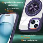 For iPhone 14 Plus Magnetic Rotating Ring Holder Phone Case(Dark Purple) - 2