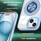 For iPhone 14 Magnetic Rotating Ring Holder Phone Case(Light Blue) - 2