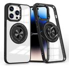 For iPhone 14 Pro Max Magnetic Rotating Ring Holder Phone Case(Black) - 1