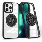 For iPhone 13 Pro Max Magnetic Rotating Ring Holder Phone Case(Black) - 1