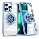 For iPhone 13 Pro Max Magnetic Rotating Ring Holder Phone Case(Light Blue) - 1