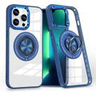 For iPhone 13 Pro Max Magnetic Rotating Ring Holder Phone Case(Dark Blue) - 1