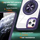 For iPhone 13 Pro Magnetic Rotating Ring Holder Phone Case(Dark Purple) - 2