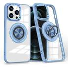 For iPhone 12 Pro Max Magnetic Rotating Ring Holder Phone Case(Light Blue) - 1