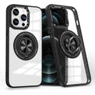 For iPhone 12 Pro Magnetic Rotating Ring Holder Phone Case(Black) - 1