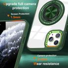 For iPhone 11 Pro Magnetic Rotating Ring Holder Phone Case(Dark Green) - 2