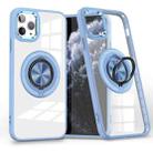 For iPhone 11 Pro Magnetic Rotating Ring Holder Phone Case(Light Blue) - 1