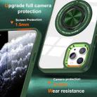 For iPhone 11 Pro Max Magnetic Rotating Ring Holder Phone Case(Dark Green) - 2