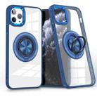 For iPhone 11 Pro Max Magnetic Rotating Ring Holder Phone Case(Dark Blue) - 1