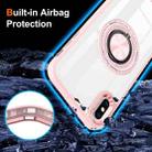 For iPhone XS / X Magnetic Rotating Ring Holder Phone Case(Pink) - 3