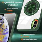 For iPhone XR Magnetic Rotating Ring Holder Phone Case(Dark Green) - 2