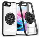 For iPhone 8 Plus / 7 Plus Magnetic Rotating Ring Holder Phone Case(Black) - 1