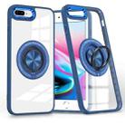 For iPhone 8 Plus / 7 Plus Magnetic Rotating Ring Holder Phone Case(Dark Blue) - 1