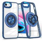 For iPhone SE 2022 / 2020 / 8 / 7 Magnetic Rotating Ring Holder Phone Case(Dark Blue) - 1