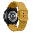 For Samsung Galaxy Watch FE 40mm Wave Pattern Stitched Silicone Watch Band(Yellow) - 2