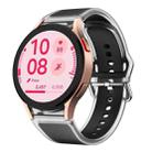 For Samsung Galaxy Watch FE 40mm Glacier Clear Two Color Silicone Watch Band(Black) - 1