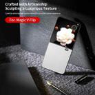 For Honor Magic V Flip PU Leather Black Frame Full Coverage Phone Case(White) - 3