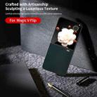 For Honor Magic V Flip PU Leather Black Frame Full Coverage Phone Case(Green) - 3