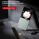 For Honor Magic V Flip PU Leather Black Frame Full Coverage Phone Case(Light Green) - 3