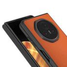 For Honor Magic V3 PU Leather Black Frame Full Coverage Phone Case(Orange) - 3