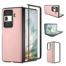 For Honor Magic Vs3 PU Leather Black Frame Full Coverage Phone Case(Light Pink) - 1