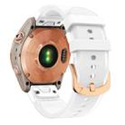 For Garmin Fenix 7S Glacier Clear Two Color Silicone Watch Band(White) - 2