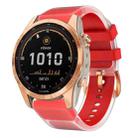 For Garmin Fenix 7S Glacier Clear Two Color Silicone Watch Band(Red) - 1