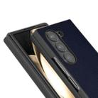 For Samsung Galaxy Z Fold6 PU Leather Black Frame Full Coverage Phone Case(Dark Blue) - 3