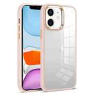 For iPhone 11 Colorful Armor Transparent Phone Case(Pink) - 1