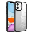 For iPhone 11 Colorful Armor Transparent Phone Case(Black) - 1