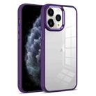 For iPhone 11 Pro Max Colorful Armor Transparent Phone Case(Purple) - 1