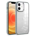 For iPhone 12 Colorful Armor Transparent Phone Case(Grey) - 1