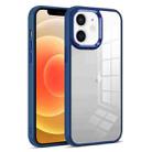 For iPhone 12 Colorful Armor Transparent Phone Case(Blue) - 1