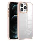 For iPhone 12 Pro Colorful Armor Transparent Phone Case(Pink) - 1