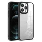 For iPhone 12 Pro Colorful Armor Transparent Phone Case(Black) - 1